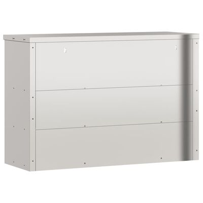 vidaXL Кухненски стенен шкаф с рафтове, неръждаема стомана