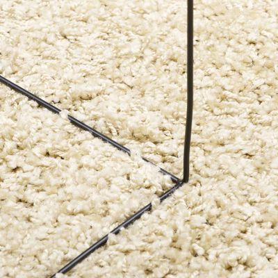 vidaXL Шаги килим с дълъг косъм, модерен, златист, 160x230 см