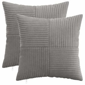 vidaXL Калъфка за възглавница 2 pcs ALMELO Светлосиво 30 x 30 cm
