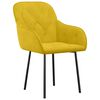 vidaXL Трапезни столове, 2 бр, жълти, кадифе