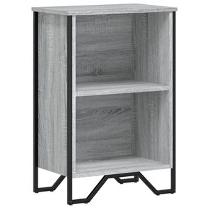 vidaXL Библиотека, сив сонома, 50x31x74,5 см, инженерно дърво
