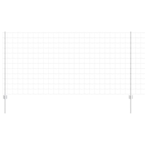 vidaXL Ограда с пост Сребрист 1,2 x 10 m Стомана
