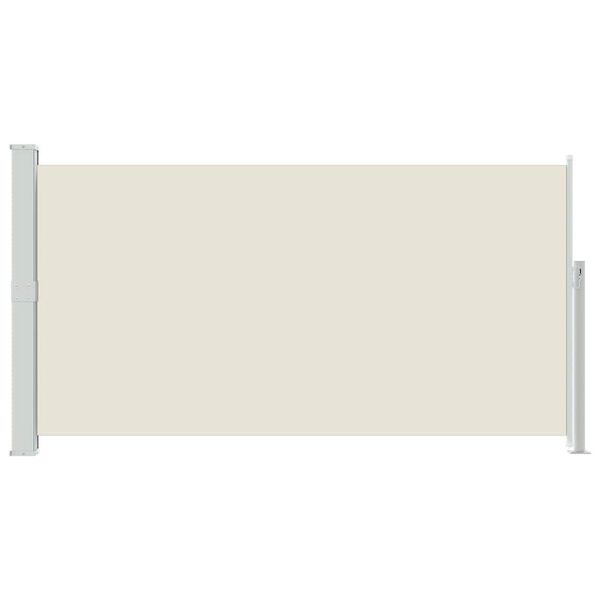 vidaXL Прибираща се дворна странична тента, 170x300 см, кремава