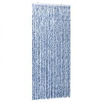 vidaXL Ресни за врата против мухи, синьо и бяло, 100x200 см, шенил