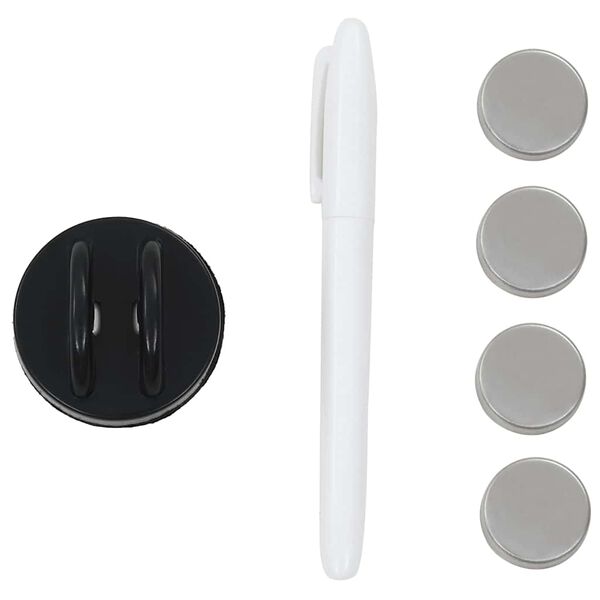 vidaXL Черна магнитна дъска за монтаж на стена, стъклена, 80x60 см