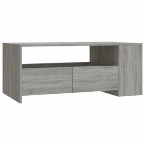 vidaXL Кафе маса, сив сонома, 102x55x42 см, инженерно дърво