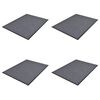 vidaXL PVC постелки за врати 4 бр сиви 90x60 см