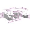 vidaXL Градински Софа Комплект със съхранение 11 pcs Сив Полиратан