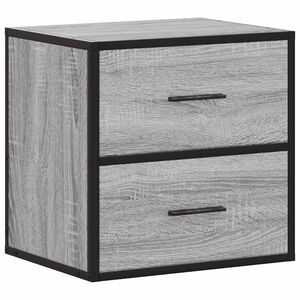 vidaXL Стенно нощно шкафче Grey Sonoma 40x31x39,5 cm