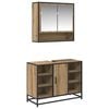 vidaXL Комплект мебели за баня 2 бр. Дъб 80 x 33 x 60 см