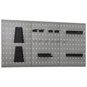 vidaXL Стенни панели за инструменти, 3 бр, 40x58 см, стомана