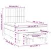 vidaXL Боксспринг легло с матрак, тъмносиньо, 120x200 см, кадифе