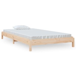 vidaXL Стифиращо легло 100x200 см масивно борово дърво