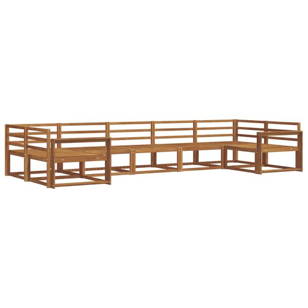 vidaXL Комплект дивани за открито 7 pcs Естествен
