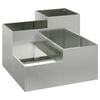 vidaXL Градинска саксия Сребрист 100 x 100 x 60 см Поцинкована стомана