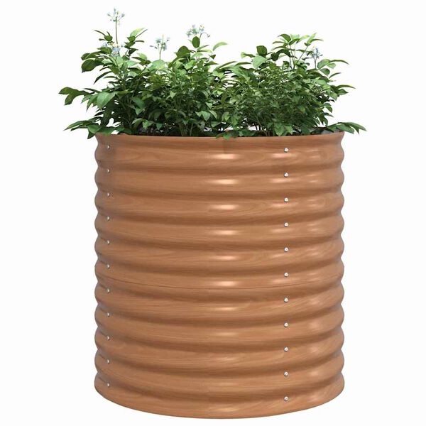 vidaXL Повдигнато легло Кафяво 80 x 80 x 81 cm Стомана