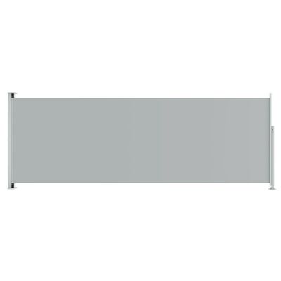 vidaXL Прибираща се дворна странична тента, 220x600 см, сива