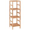 vidaXL Етажерка за баня, 35,5x35,5x112,5 см, орехово дърво масив