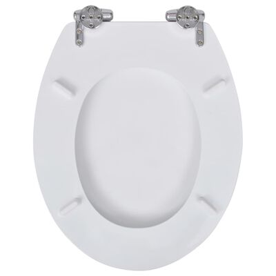 vidaXL Тоалетни седалки с плавно затваряне, 2 бр, МДФ, бели
