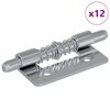 vidaXL Ключалка 12 бр. Сребристо 46 x 17 x 1,2 мм Стомана