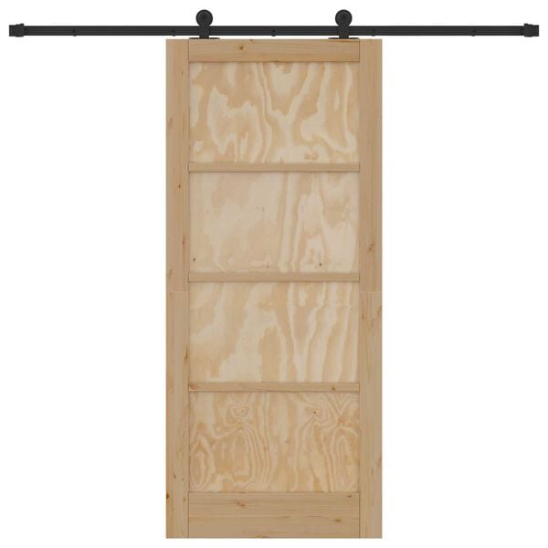 vidaXL Преплъзваща се врата ORKDAL Кафяво 86 x 198,5 см