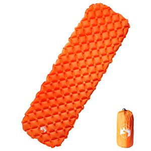 vidaXL Надуваем дюшек за къмпинг за 1 човек оранжев 190x58х6 см