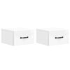 vidaXL Спален шкаф с монтаж на стена 2 pcs Бял гланц 34,5 x 33 x 20 см