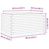 vidaXL Градинска кашпа 90x60x46 см масивна борова дървесина