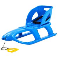 vidaXL Шейна със седалка синя 102,5x40x23 см полипропилен