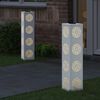 vidaXL Соларна LED светлина за пътека 2 pcs Бяло