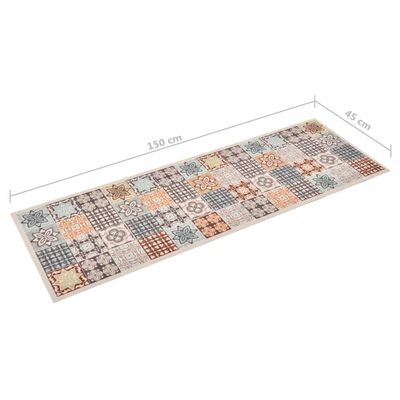 vidaXL Кухненско килимче, перимо, цветна мозайка, 45x150 см