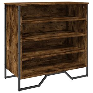 vidaXL Шкаф за обувки, опушен дъб, 80x38x78 см, инженерно дърво