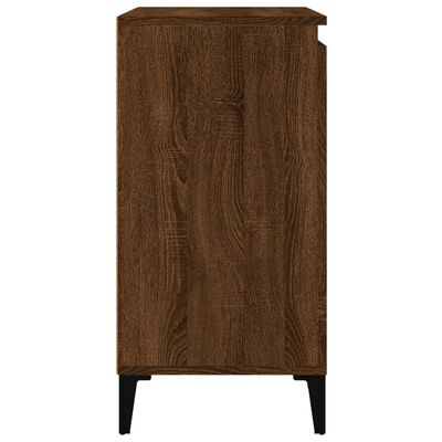 vidaXL Нощно шкафче, кафяв дъб, 40x35x70 см, инженерно дърво