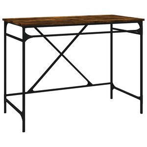 vidaXL Бюро, опушен дъб, 100x50x75 см, инженерно дърво и желязо