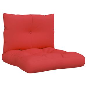 vidaXL Палетни възглавници, 2 бр, червени, текстил