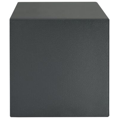 vidaXL Цифров сейф с пръстов отпечатък, тъмносив, 35x25x25 см