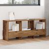 vidaXL Етажерка за списания Старо дърво 102 x 30 x 45 см