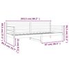 vidaXL Дневно легло без матрак, бял, 80x200 см, борово дърво масив