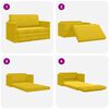 vidaXL Диван легло Жълт слънчоглед 124 x 71 x 78 см Кадифе