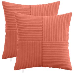 vidaXL Калъфка за възглавница 2 pcs ALMELO Червено оранжево 30 x 30 cm