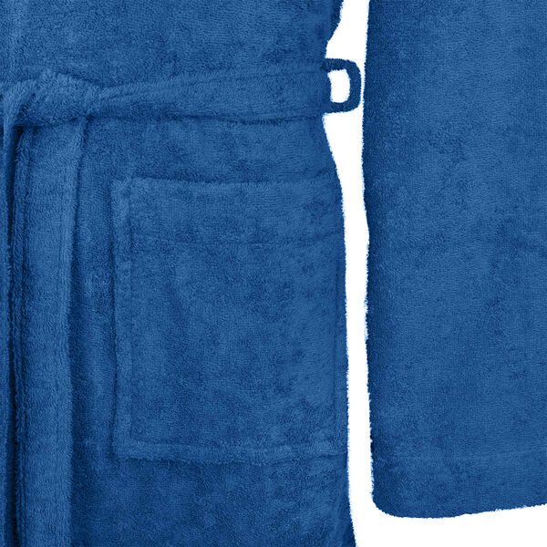 vidaXL Халат за баня KINN Синьо XL Памук