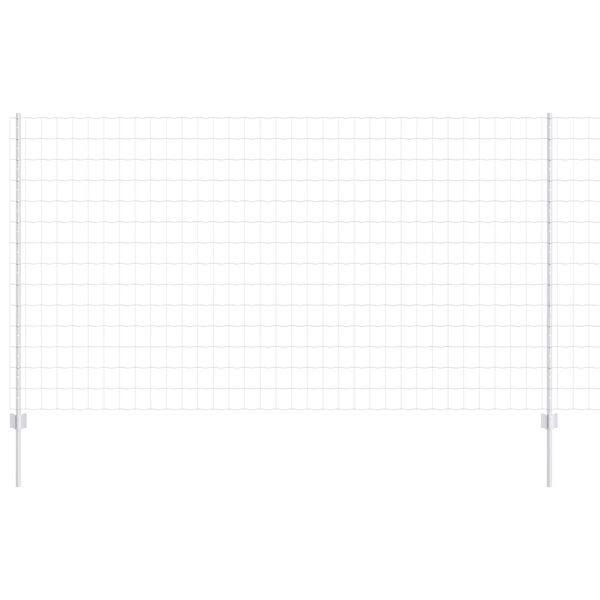 vidaXL Ограда с пост Сребрист 1,4 x 10 m Стомана