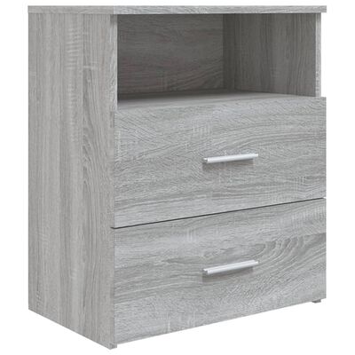vidaXL Нощно шкафче, сив сонома, 50x32x60 см