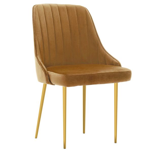 vidaXL Трапезни столове, 2 бр, кафяви, кадифе