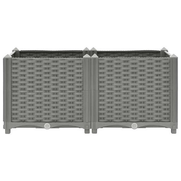 vidaXL Повдигната леха, 80x40x38 см, полипропилен