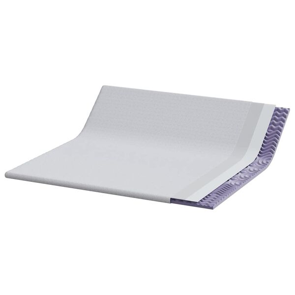 vidaXL Топер за матрак Бяло 200 x 200 cm Жакардова тъкан