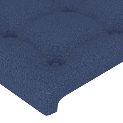 vidaXL Горна табла за легло с уши, синя, 103x23x118/128 см, плат