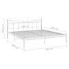 vidaXL Рамка за легло, бяла, метал, 180x200 cм