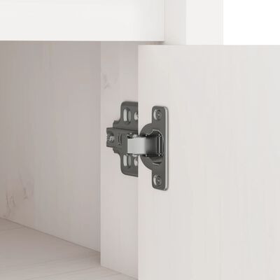 vidaXL Кухненски шкаф за открито, бял, 106x55x64 см, бор масив