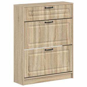 vidaXL Шкаф за обувки UTRECHT 78 x 24 x 100 см Инженерна дървесина